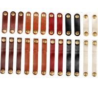 Kal-Pièces -Câbles En Cuir Usb Un Câble Sangles De Câble À Bouton-Pression Sangle De Fil D'écouteur -Câble En Cuir Enrouleur D'écouteurs Organisateur Attache De Câble