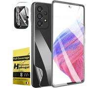 Kal-Pièces Pour Xiaomi Mi 11 Lite 6.55" 2 Films De Protection Hydrogel Avant & Arrière 3d + Verre Trempé Camera + Support Pour Selfie Anti-Choc Compatible Coques Protecteur Tpu Souple