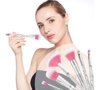 Kal-Pinceau De Maquillage Professionnel, [Lot De 7]Kit De Pinceaux De Maquillage Pinceau De Poudre De Fond De Teint Pinceau Brosse À Sourcils Outil De Maquillage Avec Sac En Bling