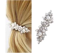 Kal-Pinces À Cheveux En Cristal De Mariage Vintage Perle Postiche Perle Strass Barrette À Cheveux Argent Cristal Perle Pinces À Cheveux Accessoires De Cheveux Pour Femmes Et Filles