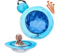 KAL-Piscine Pop-Up Pour Bébé Pour Plage - Bleu - 70 X 70 Cm, 20 X 50 Cm (Assise H X L) - Pataugeoire À Emporter Pour Enfants - Piscine De Plage Indéchirable - Piscine À Lancer Avec Sac De