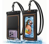 Kal-Pochette Étanche Smartphone, Ipx8 Pochette Etanche Pour Iphone 16 15 14 13 12 11 Pro Max Xs Xr X Se, Samsung S25 S24 S23 S22 Ultra A15 A55, Xiaomi Redmi, Jusqu'à 7 Pouces, Noir