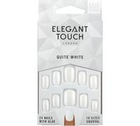 Kal-Polished Colour 24 Nails With Glue Squoval Quite White