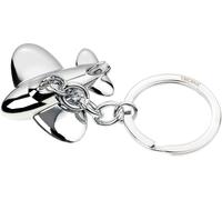 Kal-Porte-Clés Avion Jetsetter - Avion Qui Décolle - Adorable Keyring Avion De Vacances Pour Décoller, Métal Coulé De Haute Qualité - Porte-Clés Inclus - Chromé - Couleur Argent Original-Kalanka