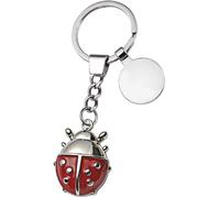 Kal-Porte-Clés Coccinelle Rouge Chromé Avec Plaque Cod.El7583 Cm 9x3,2x1h By Varotto & Co.