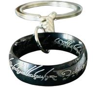 Kal-Porte-Clés Compatible Avec Unique Anneau De Puissance Elfique Inspiré Saga Dames Des Anneaux Gadgets Accessoires Hobbit Couleur Noir Idée Cadeau Magie Fantasy Cosplay, Or, Taille Unique