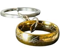 Kal-Porte-Clés Compatible Avec Unique Anneau De Puissance Elfique Inspiré Saga Seigneur Des Anneaux Gadgets Accessoires Hobbit Couleur Or Idée Cadeau Magie Fantasy Cosplay, Or, Taille Unique