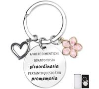 Kal-Porte-Clés De Motivation, Porte-Clés Inspirant A Des Mots Inspirants, Porte-Clés D'encouragement Avec Des Pendentifs De C?ur/Fleur, Porte-Clés De Pendaison Avec Une Boîte Noire, Porte-Clés Avec M