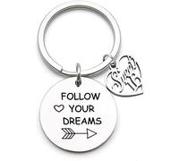 Kal-Porte-Clés Inspirant Pour 16e Anniversaire « Follow Your Dreams » Pour Fille, S?ur, Petite Amie, Famille, Cadeau D'anniversaire Pour Fille, Argenté., M
