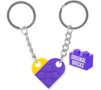 Kal-Porte-Clés Pour Couples Originaux Briques Authentiques Crémaillère Nouvelle Maison Briques De Construction Originales Idée Saint Valentin Anniversaire Voiture Puzzle