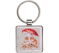 Kal-- Porte-Clés Souris « Champignon Dans Mon C?ur », Gris, 40mm X 80mm