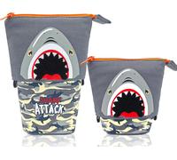 Kal-Porte-Crayon Télescopique Mignon, Pochette De Rangement Colorée Pour Transformateur Rétractable, Sacs De Rangement En Toile À Double Usage Avec Fermeture Éclair Pour Enfants Et Étudiants