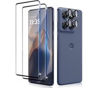 Kal-Pour Motorola Moto Edge 60 Fusion/ 60 Pro/ 60 Verre Trempé + Caméra Arrière Protecteur, 2 + 1 Pièces], 3d Couverture Complète Protection Écran, Sans Bulles Vitre Trempé, Protecteurs D'écran