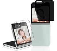 Kal-Pour Samsung Galaxy Z Flip 5 Protecteur D'écran, Galaxy Z Flip 5 Externe Flexible Tpu Anti Espion 1 Pce Et Galaxy Z Flip 5 Verre Trempé Protecteur D'écran Externe 1 Pce Anti-Rayures