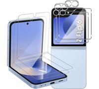 Kal-Pour Samsung Galaxy Z Flip 6 5g Verre Trempé, 2+2+2 Pièces Interne Tpu Protecteurs D'écran+ Retour Vitre Protection Écran+ Caméra Arrière Protecteur, Hd Anti-Rayures Film Pour Z Flip6 5g