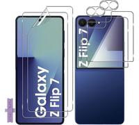 Kal-Pour Samsung Galaxy Z Flip 7 5g Verre Trempé, 2+2+2 Pièces Interne Tpu Protecteurs D'écran+ Retour Vitre Protection Écran+ Caméra Arrière Protecteur, Hd Anti-Rayures Film Pour Z Flip7 5g