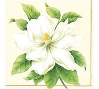 Kal-Premium Collection By Jean Lot De 20 Serviettes De Table Motif Fleurs D'hibiscus