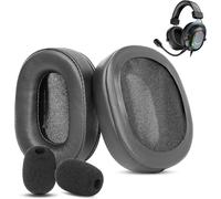 KAL-Prime Coussinets De Remplacement Compatible Avec Fifine H6 7.1 Surround Sound Gaming Headphones Coussinets D'Oreille (Cuir Protéiné/Mousse À Mémoire De Forme)