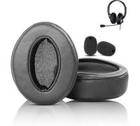 KAL-Prime Coussinets De Remplacement Compatible Avec Microsoft Lifechat Lx3000 Lx 3000 Headphone Coussinets D'Oreille (Cuir Protéiné/Mousse À Mémoire De Forme)