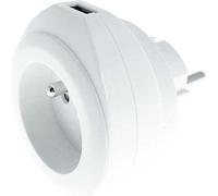 KAL-Prise BEWATT avec chargeur USB réversible (blanc) - Watt and Co