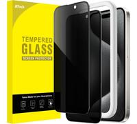 Kal-Protection Écran Anti-Espion Couverture Complète Pour Iphone 15 Pro 6,1 Pouces, Bord Noir Integrale Film Verre Trempé Avec Outil D`Installation Facile, Compatible Coque, Lot De 2