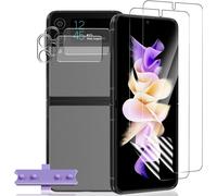 Kal-Protection Pour Samsung Galaxy Z Flip 3 Protecteur D'écran, Film Tpu Flexible 2pièces + 2pièces Protecteur D'écran Externe + 2pièces Samsung Galaxy Z Flip 3 Verre Trempé Protection D'objectif