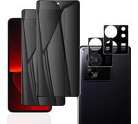 Kal-Protector Pantalla Para Xiaomi 13t / Mi 13t Pro, Anti Espía De Vidrio Templado Anti-Peep Cristal Templado De Privacidad, Anti-Ralladuras Película Y Protector De Lente De Cámara (2 + 2 Piezas)