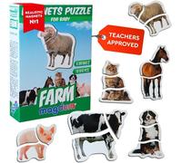 KAL-Puzzle Magnetique Enfant Animaux De Ferme - 6 Grand Animaux Magnetiques - Magnet Frigo Enfant - Puzzle Animaux - Puzzle Enfant - Puzzle Bebe - Puzzle Enfant 3 Ans - Magnet Puzzle -Puzzle 6 Ans