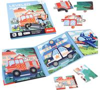 KAL-Puzzles Magnétiques Pour Enfants De 3 À 5 Ans, Pour Enfants Âgés De 2 À 4 Ans, Jouet D'Activités De Ferme/Voiture/Animaux, Aimant D'Apprentissage, Cadeau Pour Voyage En Voiture