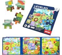 KAL-Puzzles Magnétiques Pour Enfants De 3 À 5 Ans, Pour Enfants Âgés De 2 À 4 Ans, Jouet D'Activités De Ferme/Voiture/Animaux, Aimant D'Apprentissage, Cadeau Pour Voyage En Voiture