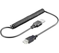 KAL-Rallonge USB 2.0, Câble Torsadé, Câble de Données Jusqu'à 480 Mbit/S, Câble de Charge, USB 2.0 Type A Femelle vers Mâle, 4 Broches, 2 Blindages, Couleur Gris, Longueur 1 m