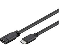 KAL-Rallonge Usb-C 3.1 De 2 M, Câble De Données Superspeed Jusqu'À 5 Gbit/S, Câble De Charge, Usb 3.1 Génération 1 Type C Femelle Vers Mâle, Couleur : Noir, Longueur : 2 M