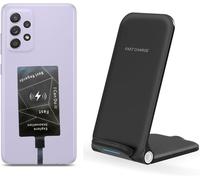 Kal-Récepteur De Charge Sans Fil Externe De Type C Pour Samsung Galaxy A13 A23 A33 A53 A73 5g Avec Support Pliable Sans Fil
