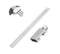 KAL-Règle De Butée En Acier Inoxydable, 30 Cm Règle De Butée Avec Butée En Métal Outil De Traçage, Trusquin De Traçage, Reglet, Outil De Mesure, Pour Le Travail Du Bois, Le Bricolage, L'Artisanat