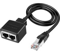 KAL-Répartiteur De Câble Ethernet, Rj45 1 Vers 2, Adaptateur Réseau Haut Débit Mâle Vers Double Femelle, Rallonge De Câble Ethernet Compatible Cat5, Cat5E, Cat6, Cat7, Cat8