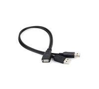 KAL-Répartiteur USB Y 1 à 2 - Chaque achat finance l'Afrique. Projets solaires - Double câble USB, 1 prise femelle 2 mâles - Spécialement conçu pour la charge, pas pour le transfert de données