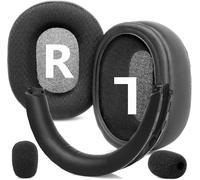 KAL-Respirant Remplacement Des Coussinets Compatible Avec Microsoft Xbox Wireless Xbox Stereo Headset Coussinets D'Oreille (Tissu Respirant/Mousse Haute Densité)