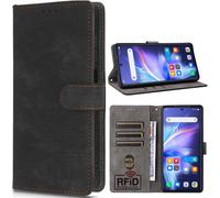 Kal-Rfid Blocking Coque Avec Tcl 505/T509k/T5094, Titulaire De La Carte, Béquille, Étui Pour Tcl 505/T509k/T5094-001