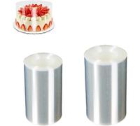Kal-Rouleaux De Film En Acétate, 2 Pièces 8cm/10cm Colliers De Gâteau, Collier De Gâteau Transparent, Rouleau D'acétate Transparent, Transparent Patisserie Ruban, Feuilles De Gâteau Mousse, Emballage