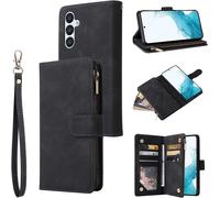 Kal-Samsung Galaxy A32 A34 A53 A54 5g Premium Vintage Pu Leather Handbag Zipper Pocket Case Kickstand Card Slots With Wrist Strap