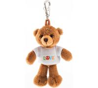 KAL-Schaffer Collection- Plüsch-Schlüsselanhänger Teddy Mit T-Shirt Love Peluche, Unisex-Child, 2529, Marron, Ca. 11 Cm