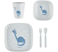 Kal-Set De Vaisselle Dino Rexi - Vaisselle Pour Bébé Et Enfant - Forme Carrée - Idéal Pour Nourrir Et Apprendre À Manger De Manière Autonome - Vaisselle Robuste En Matériau De Qualité