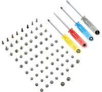 Kal-Set De Vis De Rechange Complet Compatible Avec Iphone 12 6.1 Inch - 2 Vis Pentalobe Par Couleur - 4 Tournevis Inclus
