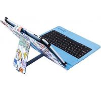 KAL-Silver Ht Étui Universel Imprimé Avec Clavier Pour Tablettes De 9 À 10,4 Pouces, Câble Micro Usb/Type C Pixel Gamer