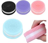 KAL-Squishy Oreo, Lot De 4 Jouets Anti-Stress À Écraser En Forme De Taba - Soulage Le Stress - Ultra Doux - Décompression - Jouet Anti-Stress