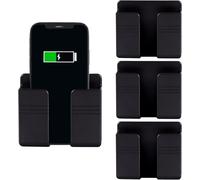 Kal-Support Mural Pour Téléphone Portable Avec Adhésif, 4 Pièces Support Pour Chargeur De Téléphone Portable, Valise De Rangement À Distance, Pour Lit De Douche Mur Support De Téléphone Portable, Noi