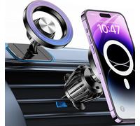 Kal-Support Telephone Voiture Magsafe¿Super Aimants¿ Porte Téléphone Voiture Aimanté¿360°Rotation¿ Aimant Telephone Voiture Accessoire Voiture Pour Iphone 16 15 14 13 12 Pro Max Et Étui Magsafe