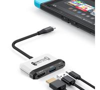 Kal-Switch Dock For Nintendo Switch Oled, 3 In 1 Switch Tv Adapter With 4k Hdmi, Usb 3.0 Port, Type C 100w Charging, Portable Switch Docking Station Travel, For Samsung Dex S24, Macbook