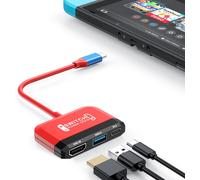 Kal-Switch Dock For Nintendo Switch Oled, 3 In 1 Switch Tv Adapter With 4k Hdmi, Usb 3.0 Port, Type C 100w Charging, Portable Switch Docking Station Travel, For Samsung Dex S24, Macbook