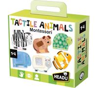 KAL-- Tactile Animals Montessori Puzzle 1-4 Ans, It20188, Multicolore, Large